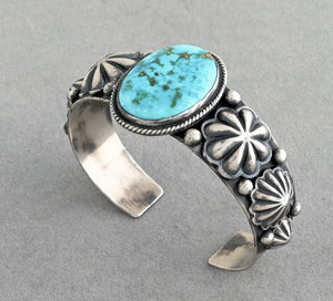 Bracelet with Sonoran Mountain Turquoise by Akee Douglas