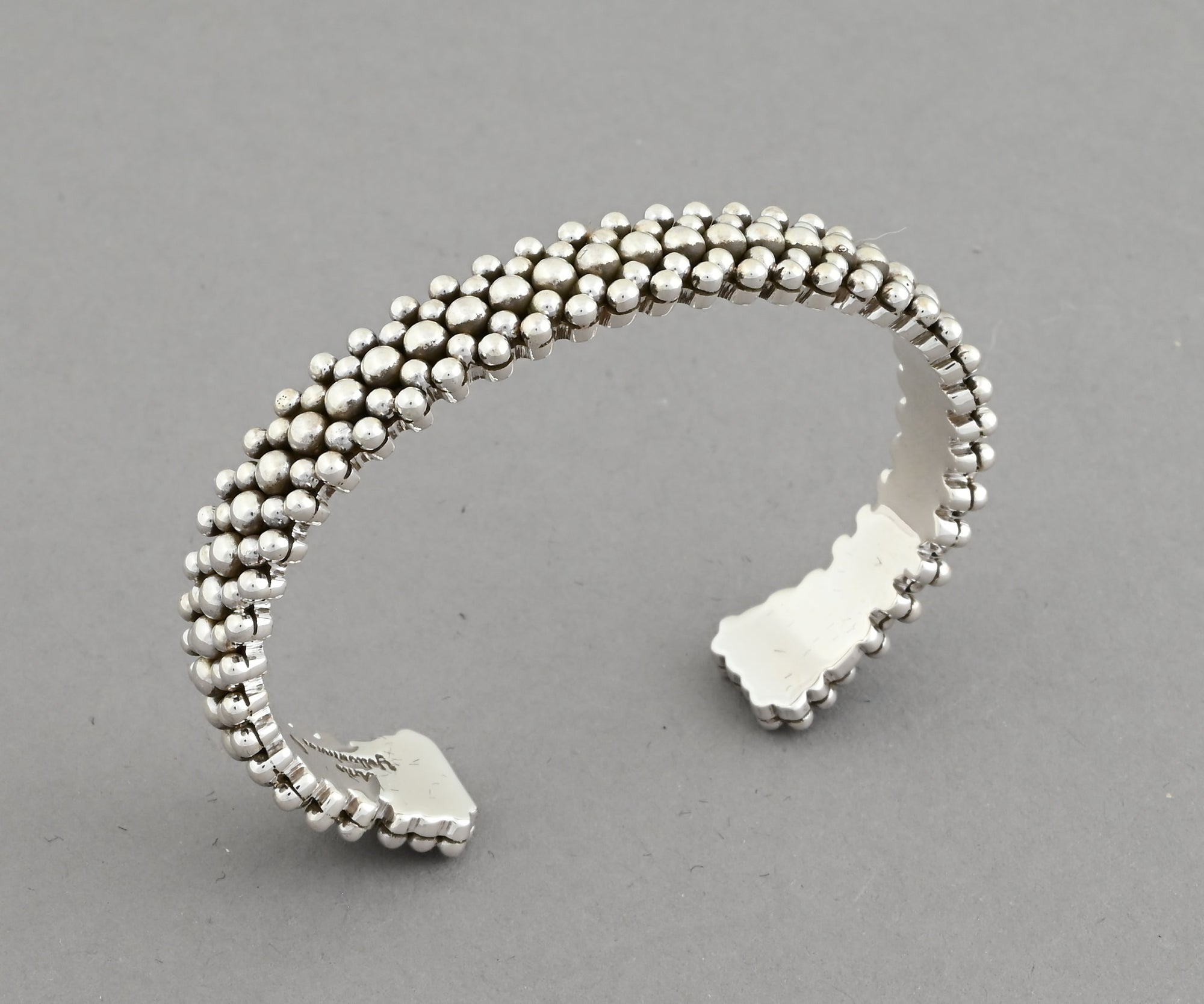 Cuff Bracelet with Five Dot Rows by Artie Yellowhorse