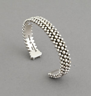 Cuff Bracelet with Five Dot Rows by Artie Yellowhorse