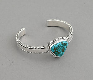 Cuff Bracelet with Kingman Turquoise by Artie Yellowhorse