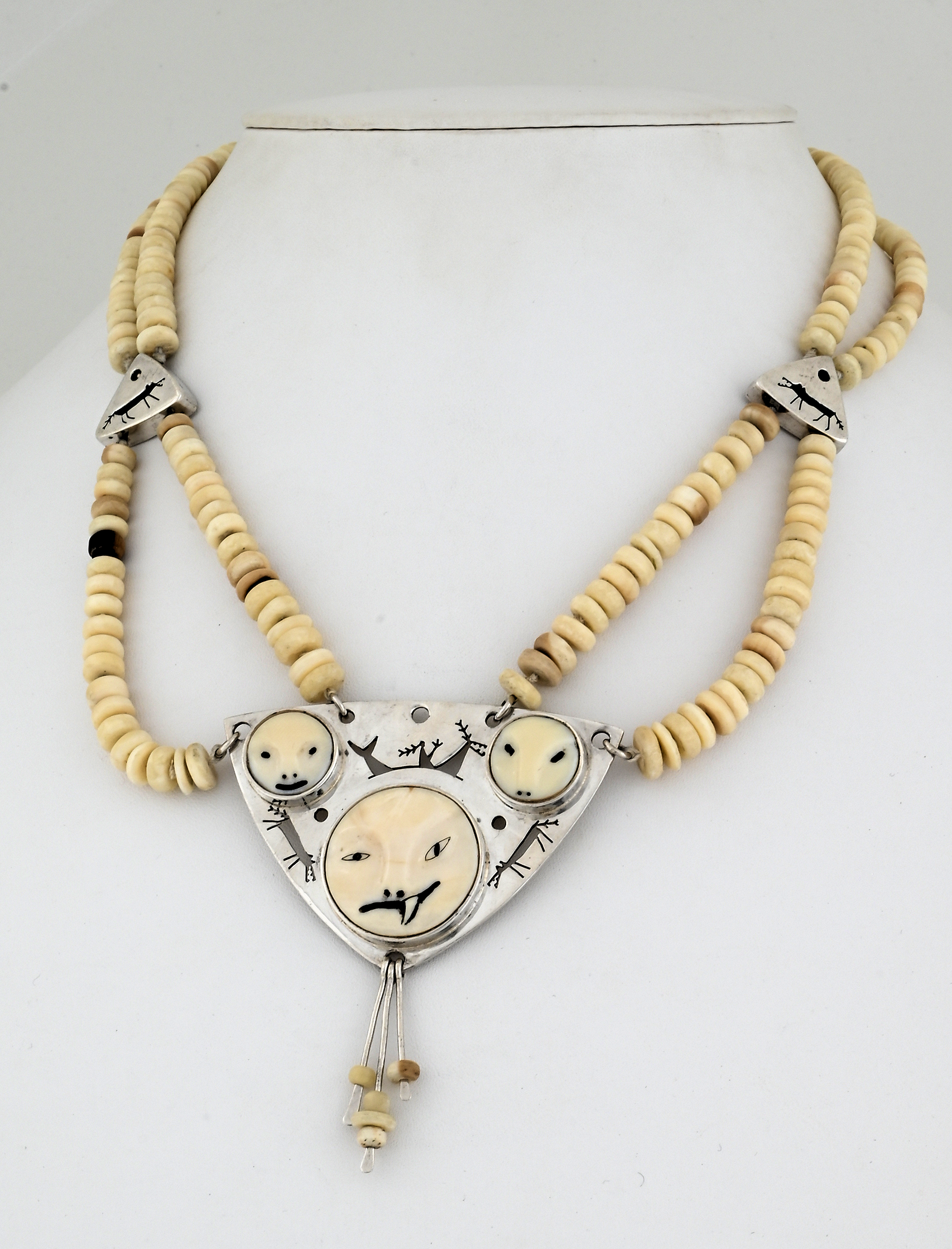 Wolf/Killer Whale Transformation Necklace by Denise Wallace
