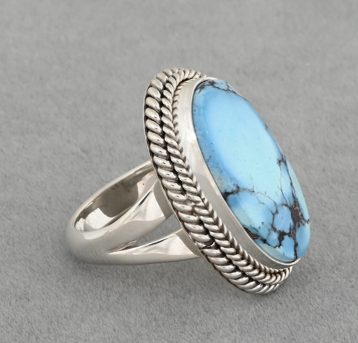 Ring with Golden Hills Turquoise by Artie Yellowhorse