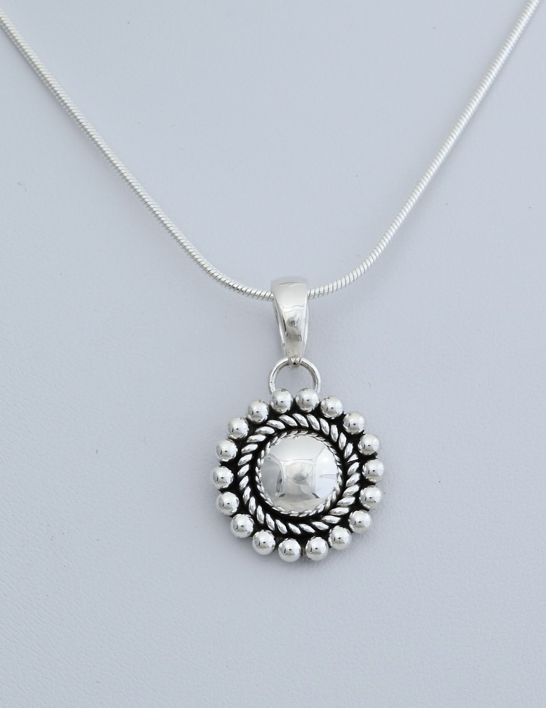 Pendant with Small Dome and Dots by Artie Yellowhorse