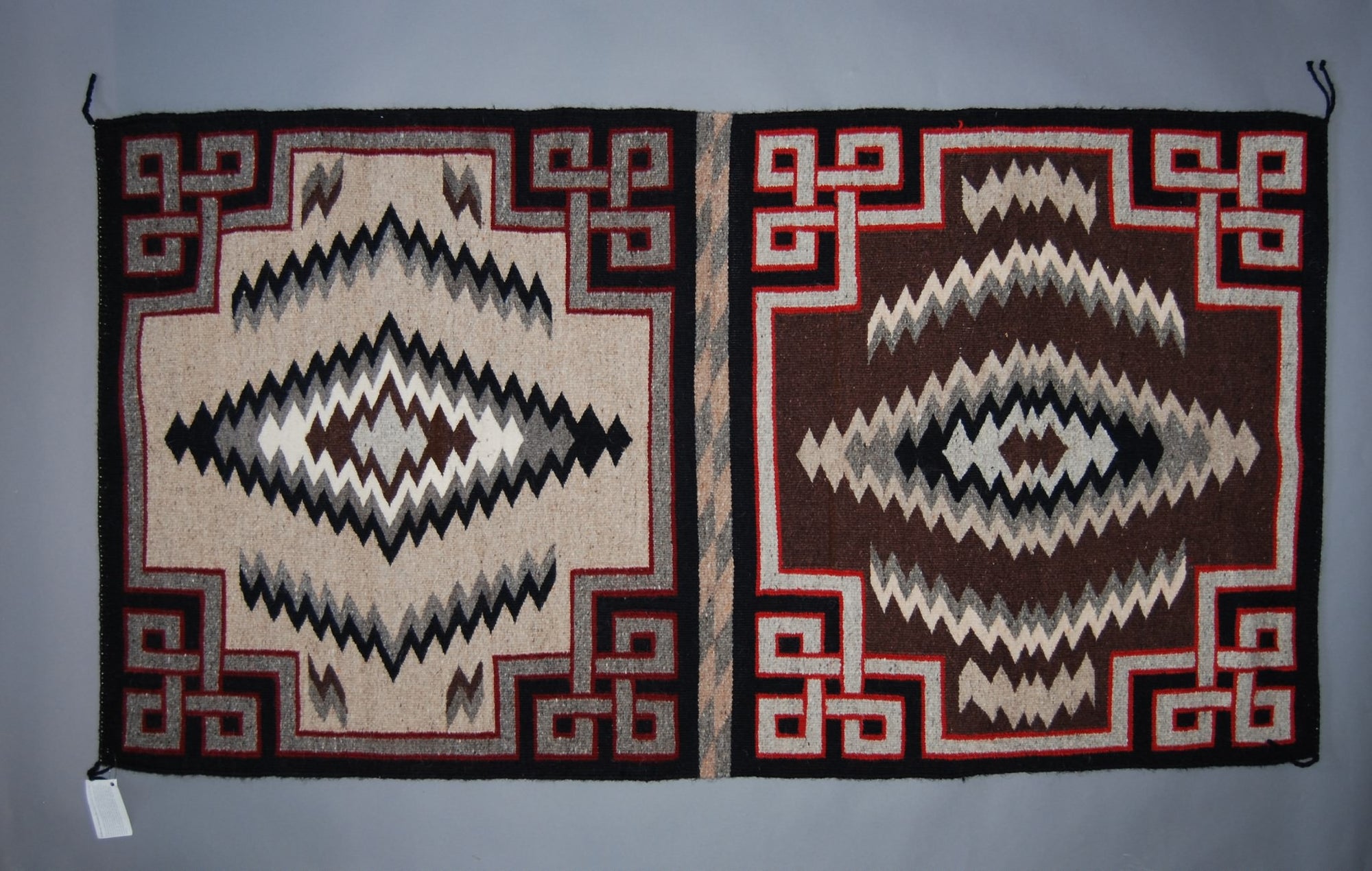 Navajo weaving, Double Saddle Blanket 72x36 by Arlene Whitehair