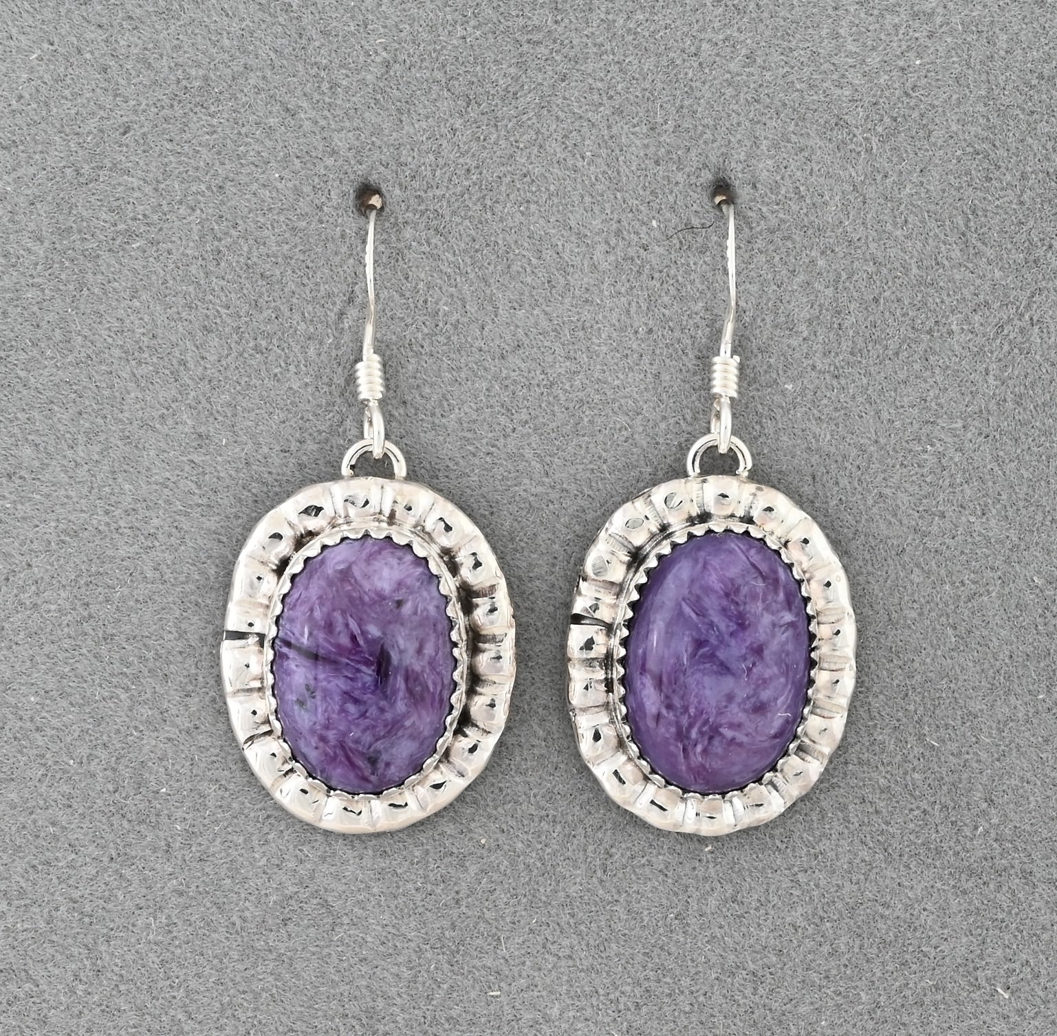 Earrings with Charoite by Priscilla Sonita