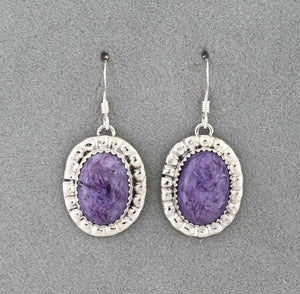 Earrings with Charoite by Priscilla Sonita