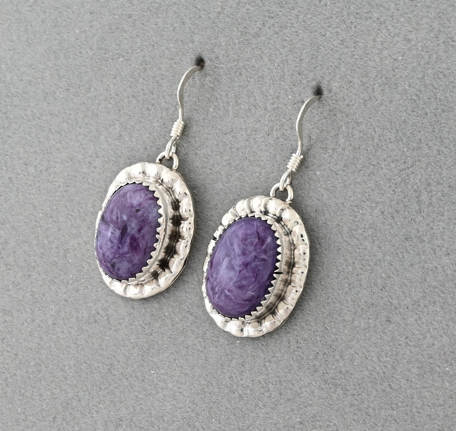 Earrings with Charoite by Priscilla Sonita