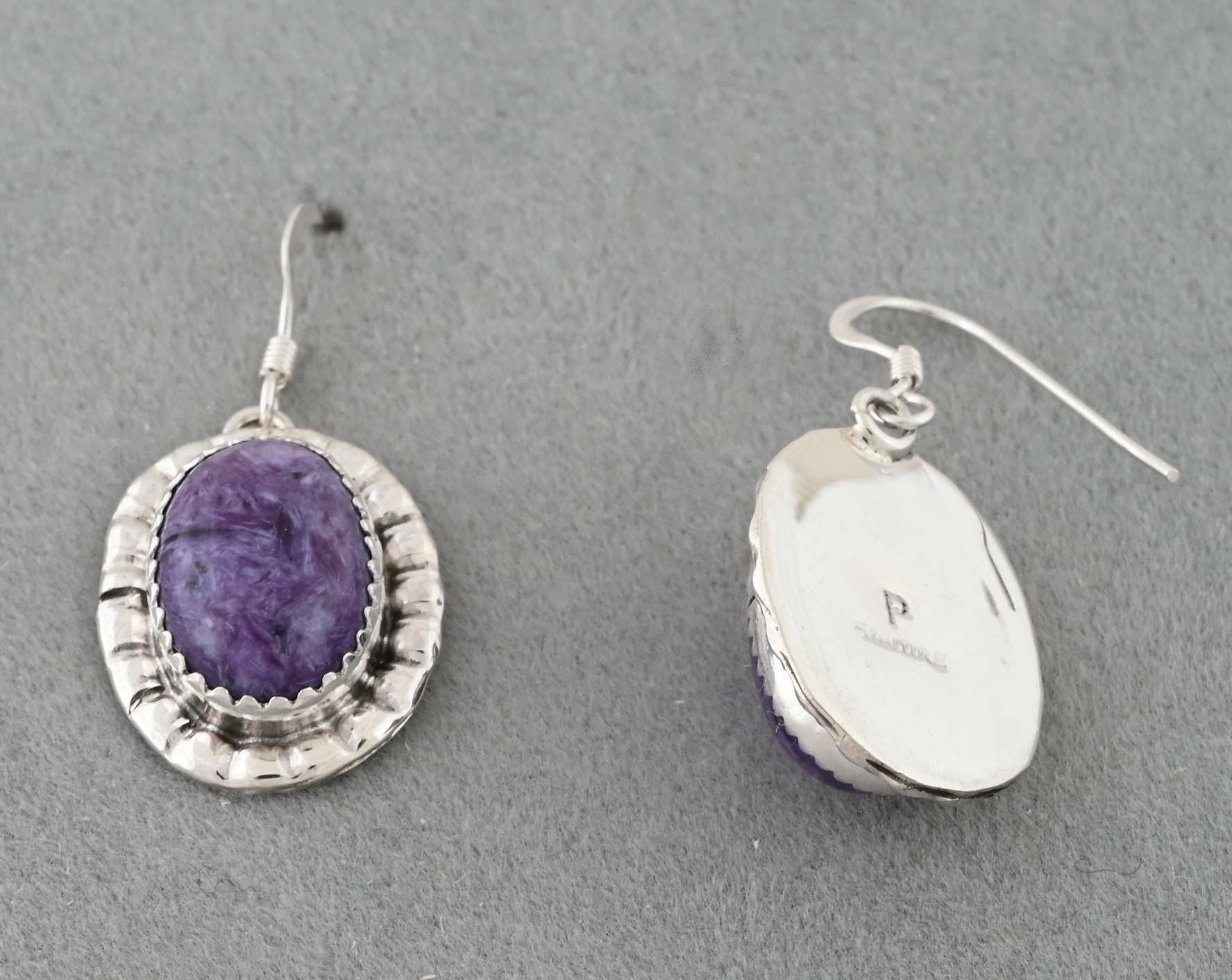 Earrings with Charoite by Priscilla Sonita