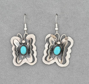 Earrings with turquoise  by Gabrielle Yazzie