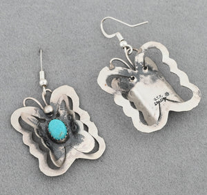 Earrings with turquoise  by Gabrielle Yazzie