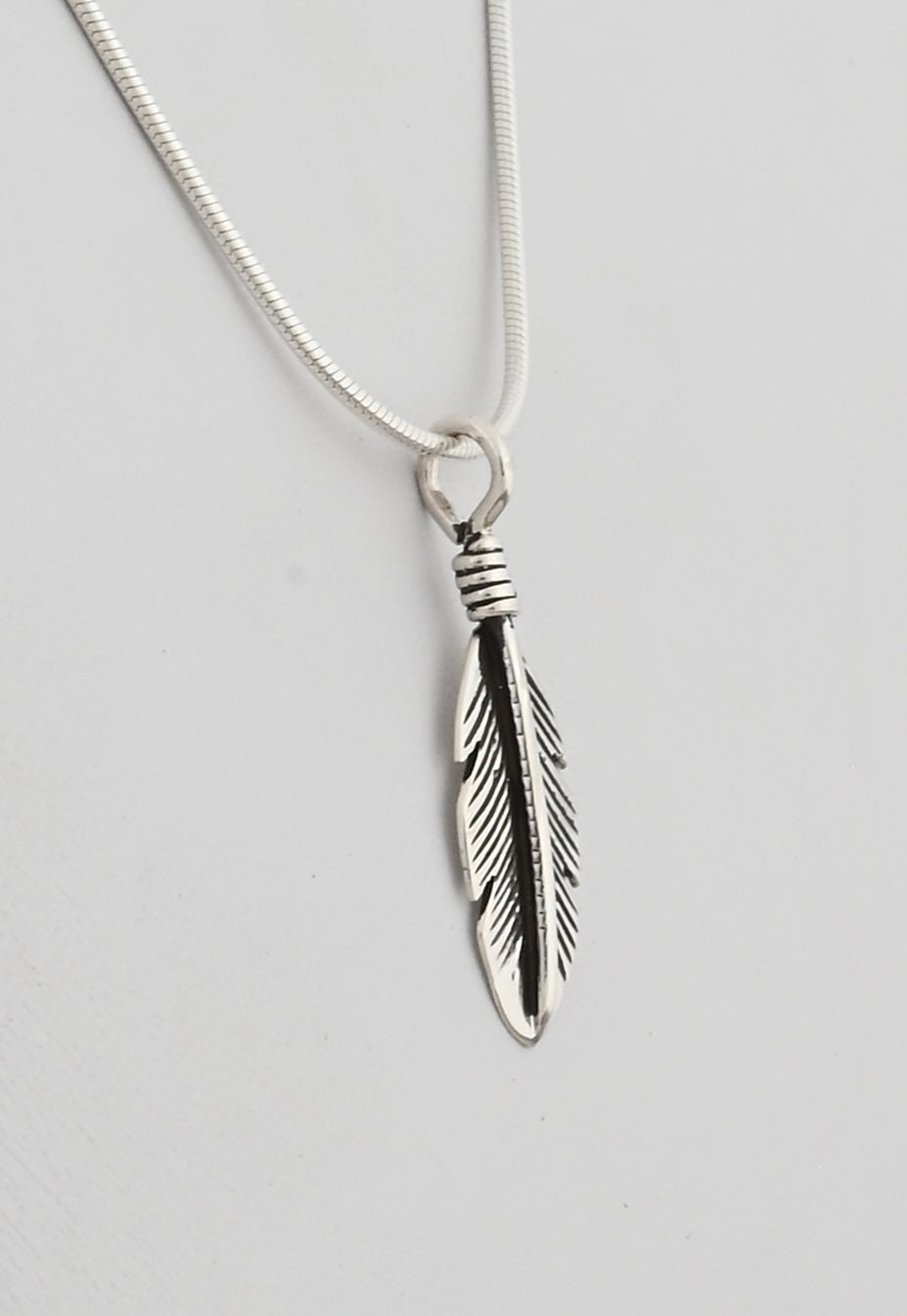 Feather Pendant by Raymond Coriz; 1.25"