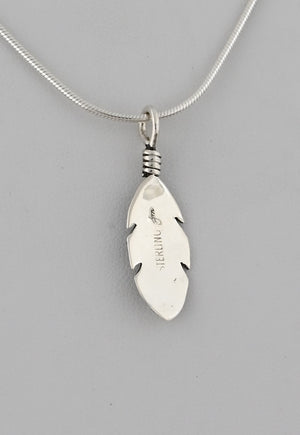 Feather Pendant by Raymond Coriz; 1.25"