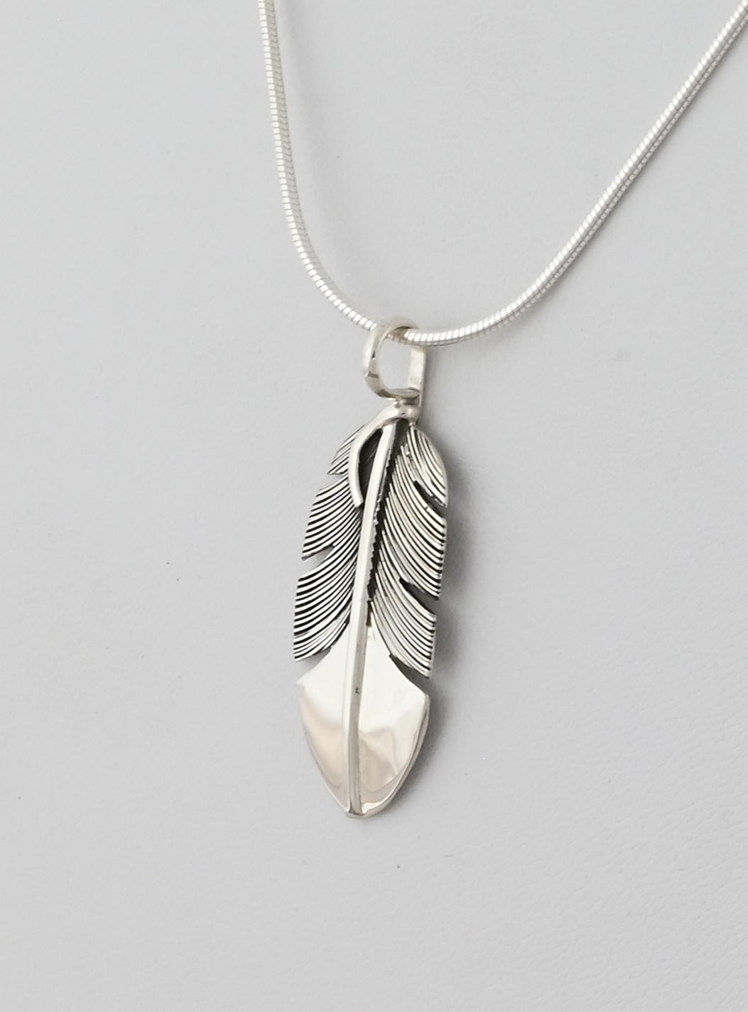 Feather Pendant by Raymond Coriz; 1.5"