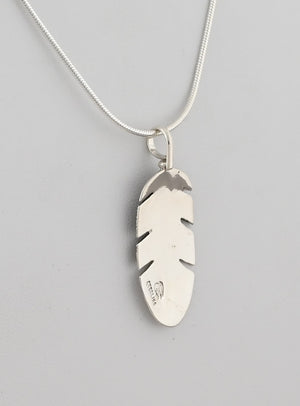 Feather Pendant by Raymond Coriz; 1.5"