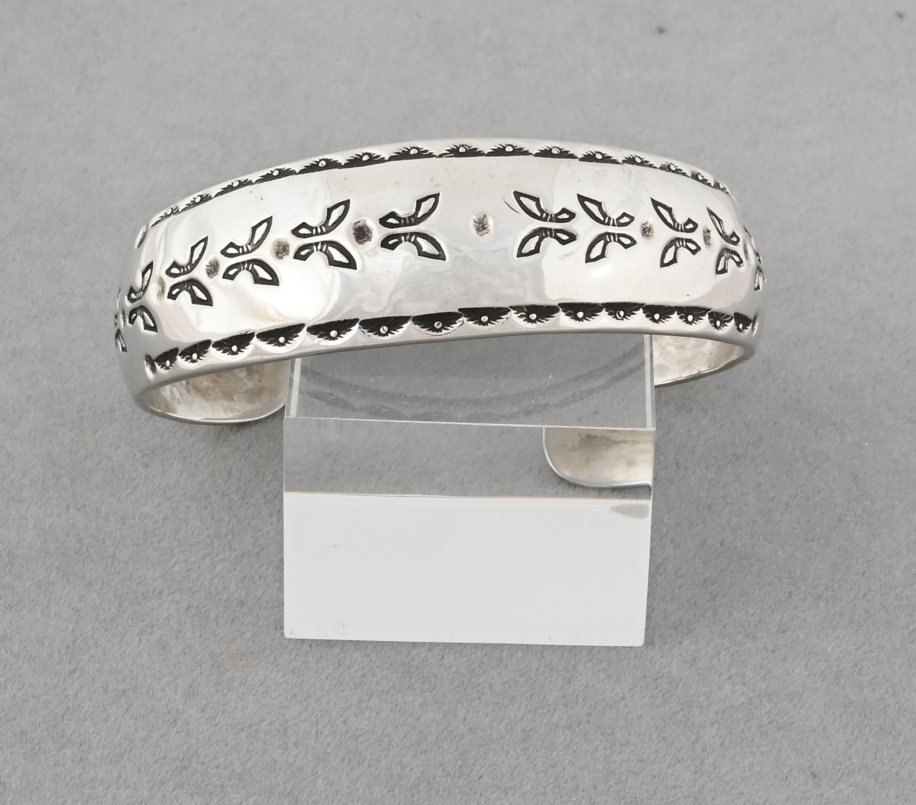 Sterling Cuff Bracelet with Stamping