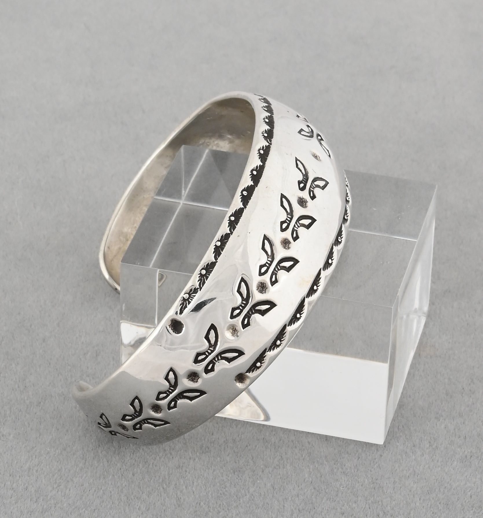 Sterling Cuff Bracelet with Stamping