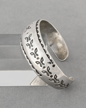 Sterling Cuff Bracelet with Stamping