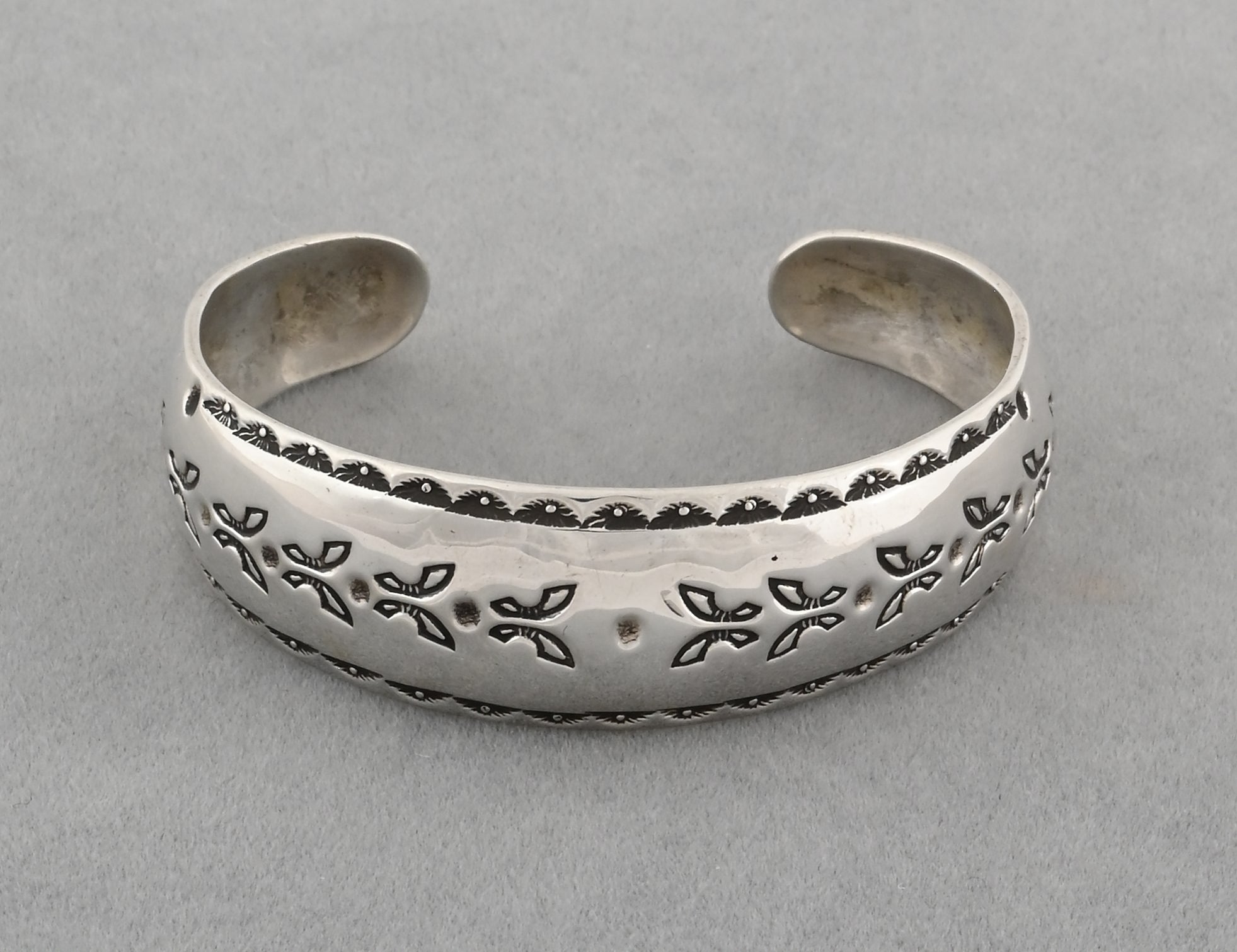 Sterling Cuff Bracelet with Stamping