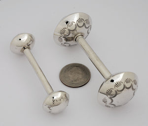 Baby Rattle (Large) in Sterling Silver by Monica Smith