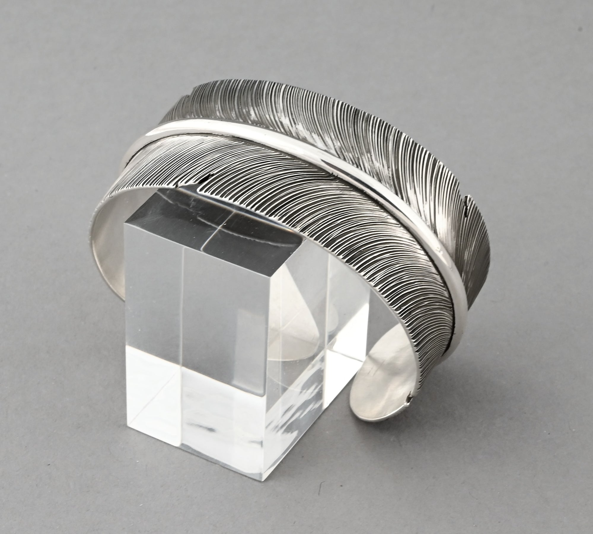 Feather Cuff Bracelet by Angela Martin; 1" wide