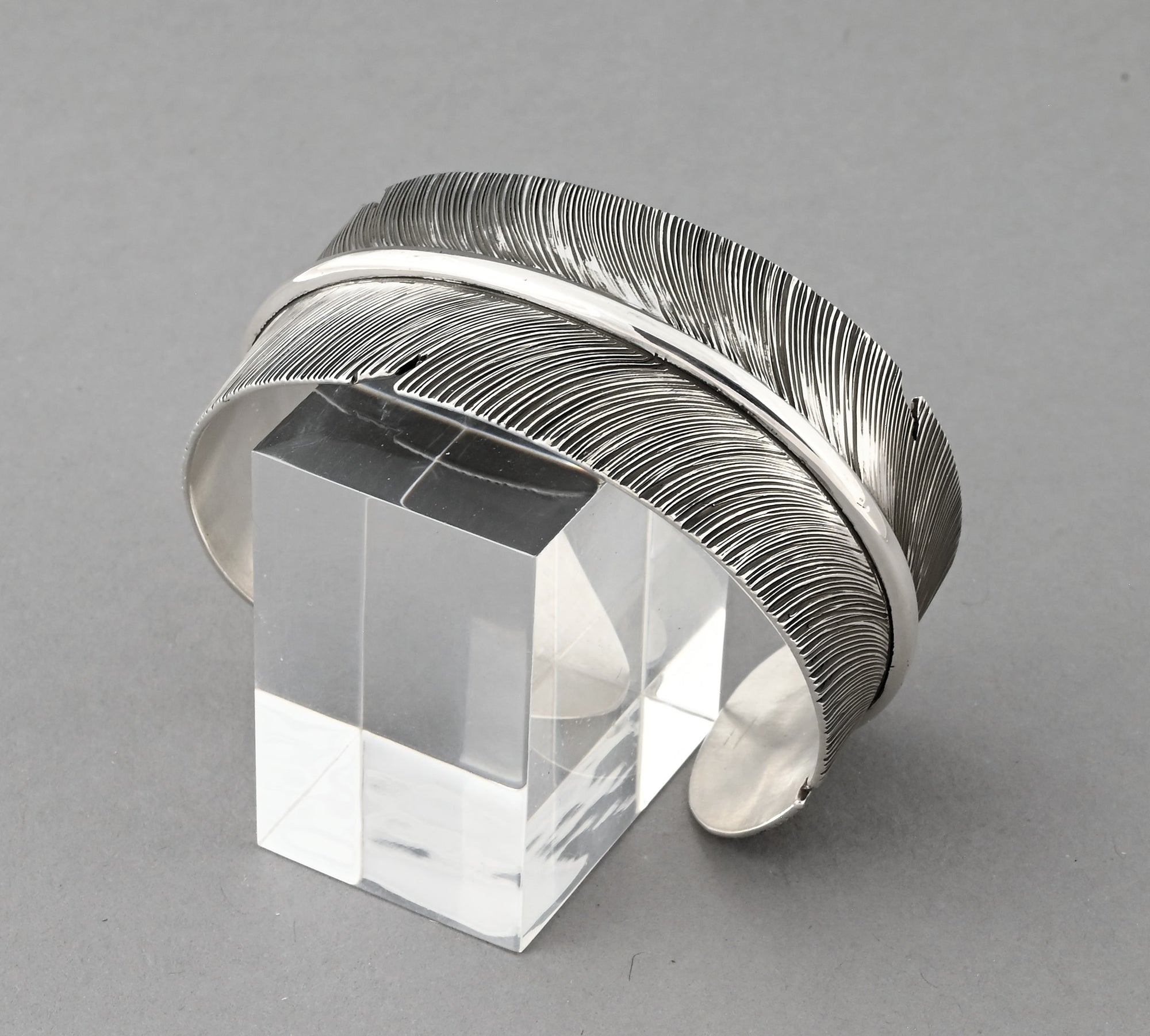 Feather Cuff Bracelet by Angela Martin; 1" wide