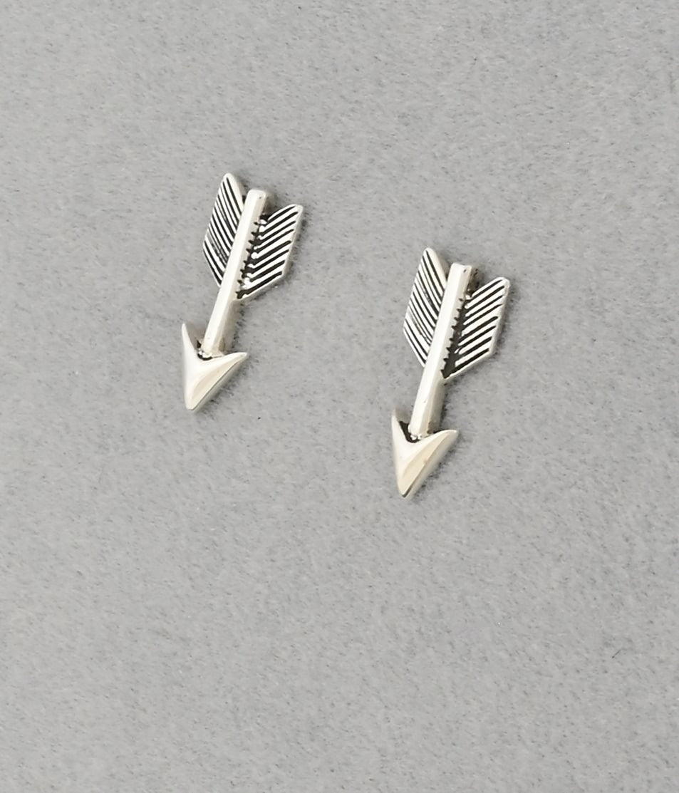 Earrings with Small Arrows on Posts