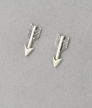 Earrings with Small Arrows on Posts