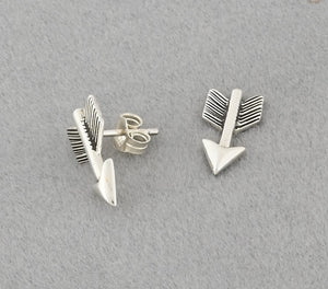 Earrings with Small Arrows on Posts