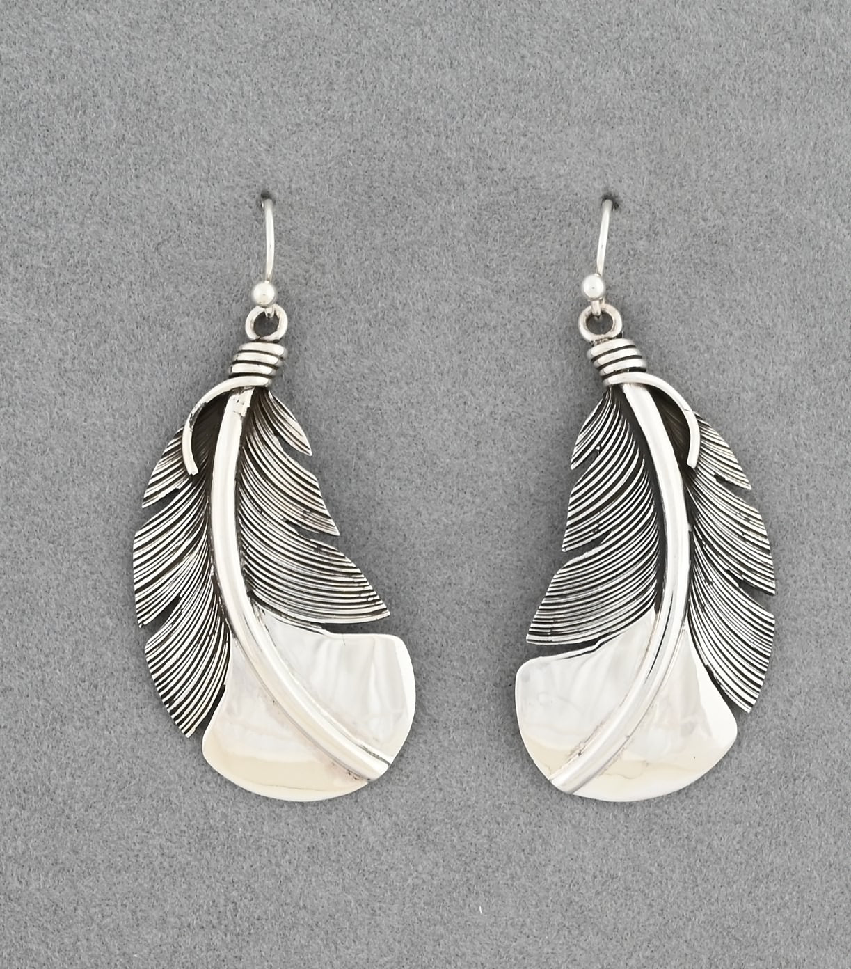 Earrings with Feathers by Raymond Coriz