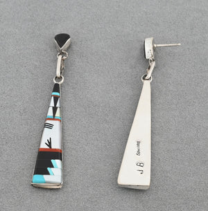 Earrings with Long Inlay Dangles by Jason Bobelu