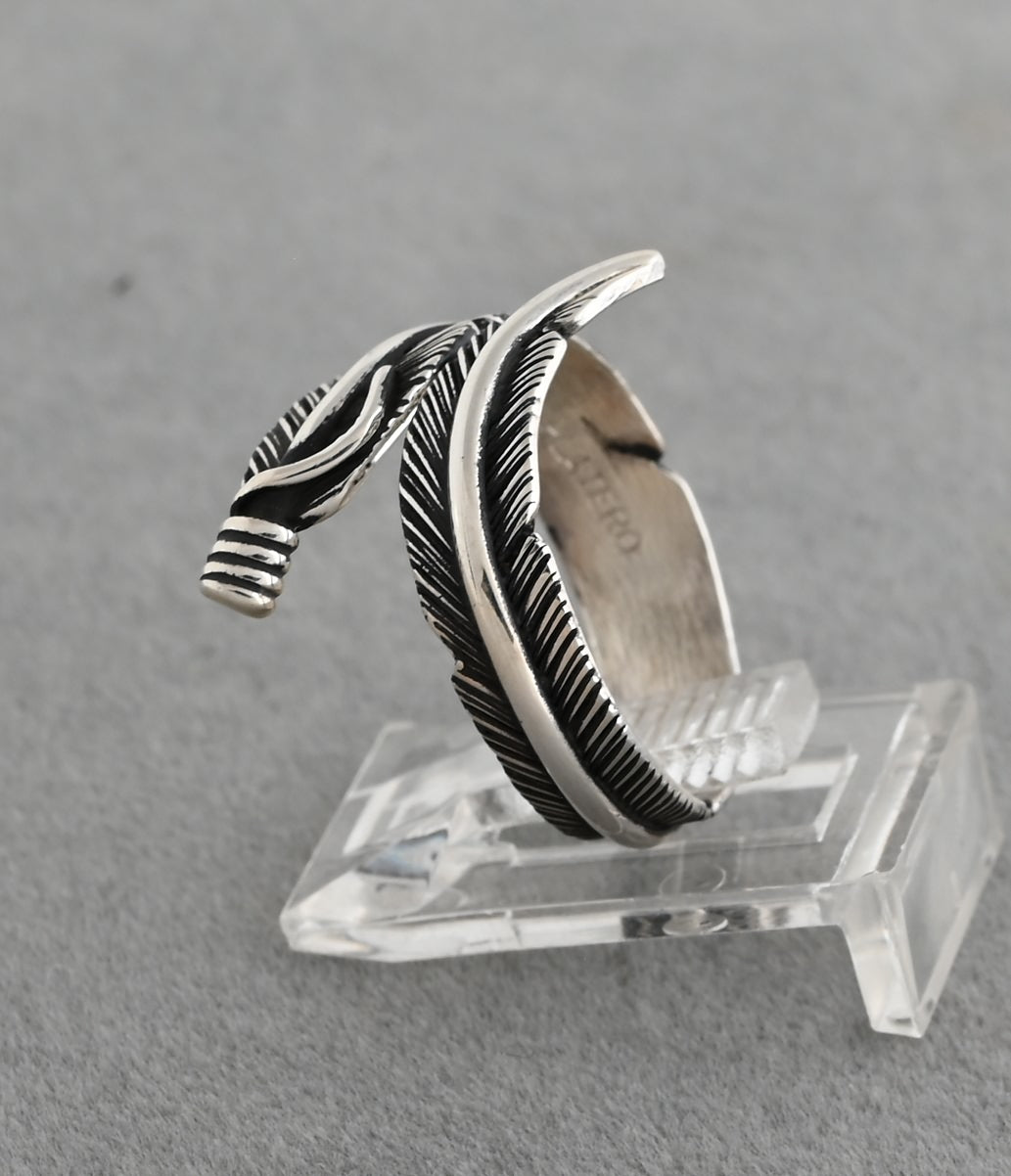 Ring - Narrow Wrap-around Feather by Lena Platero; Size 7+/-