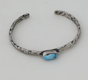 Bracelet with Golden Hills Turquoise by Raymond Coriz