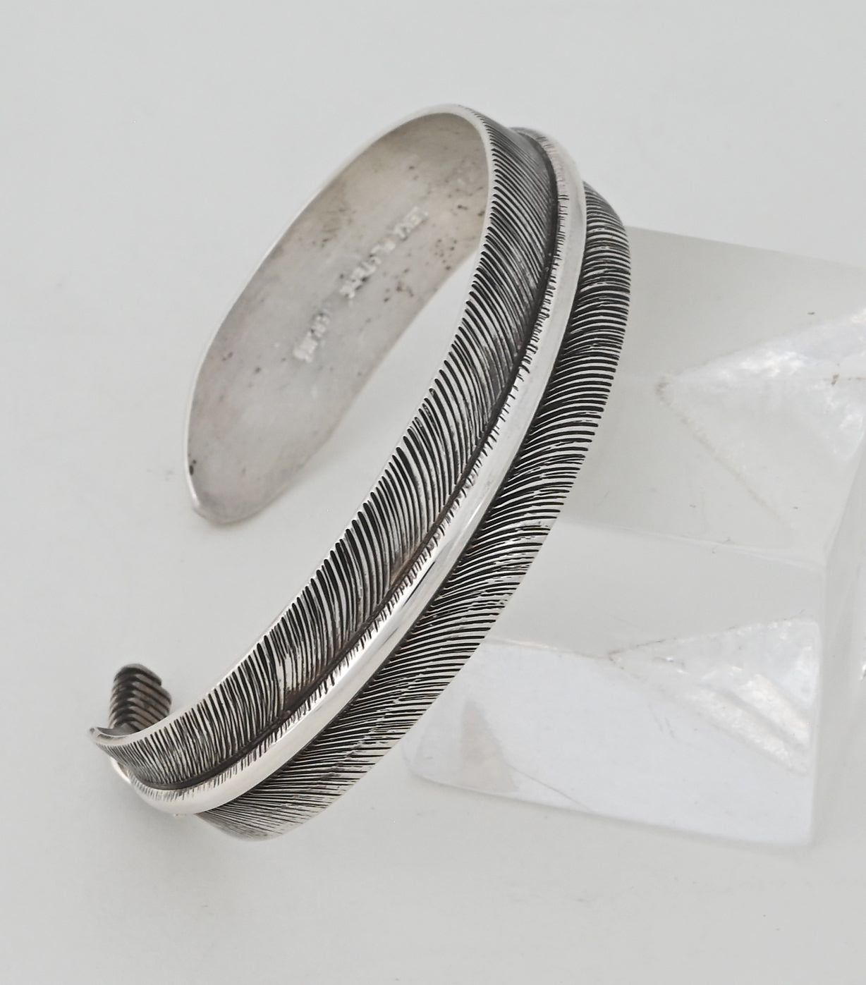 Bracelet, Sterling Silver Feather by Lena Platero