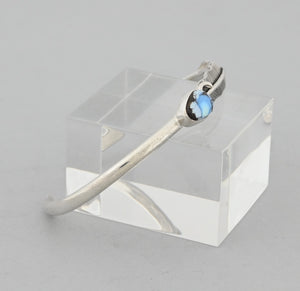 Bracelet with Feather and Golden Hills Turquoise by Raymond Coriz