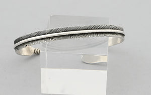 Bracelet with Sterling Silver Feather by Angela Martin
