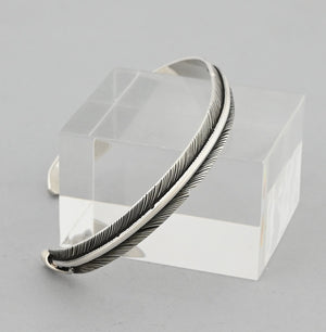 Bracelet with Sterling Silver Feather by Angela Martin