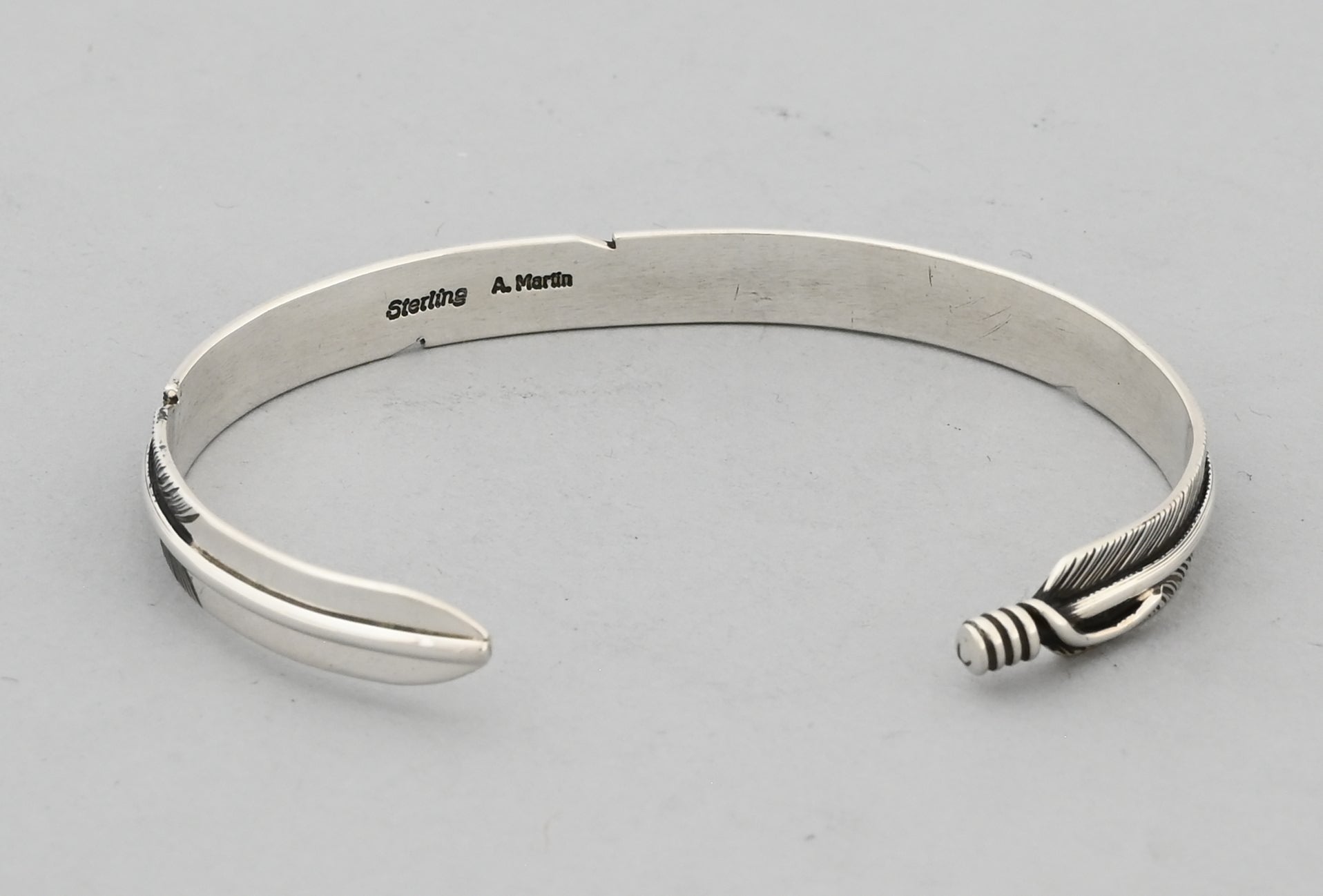 Bracelet with Sterling Silver Feather by Angela Martin