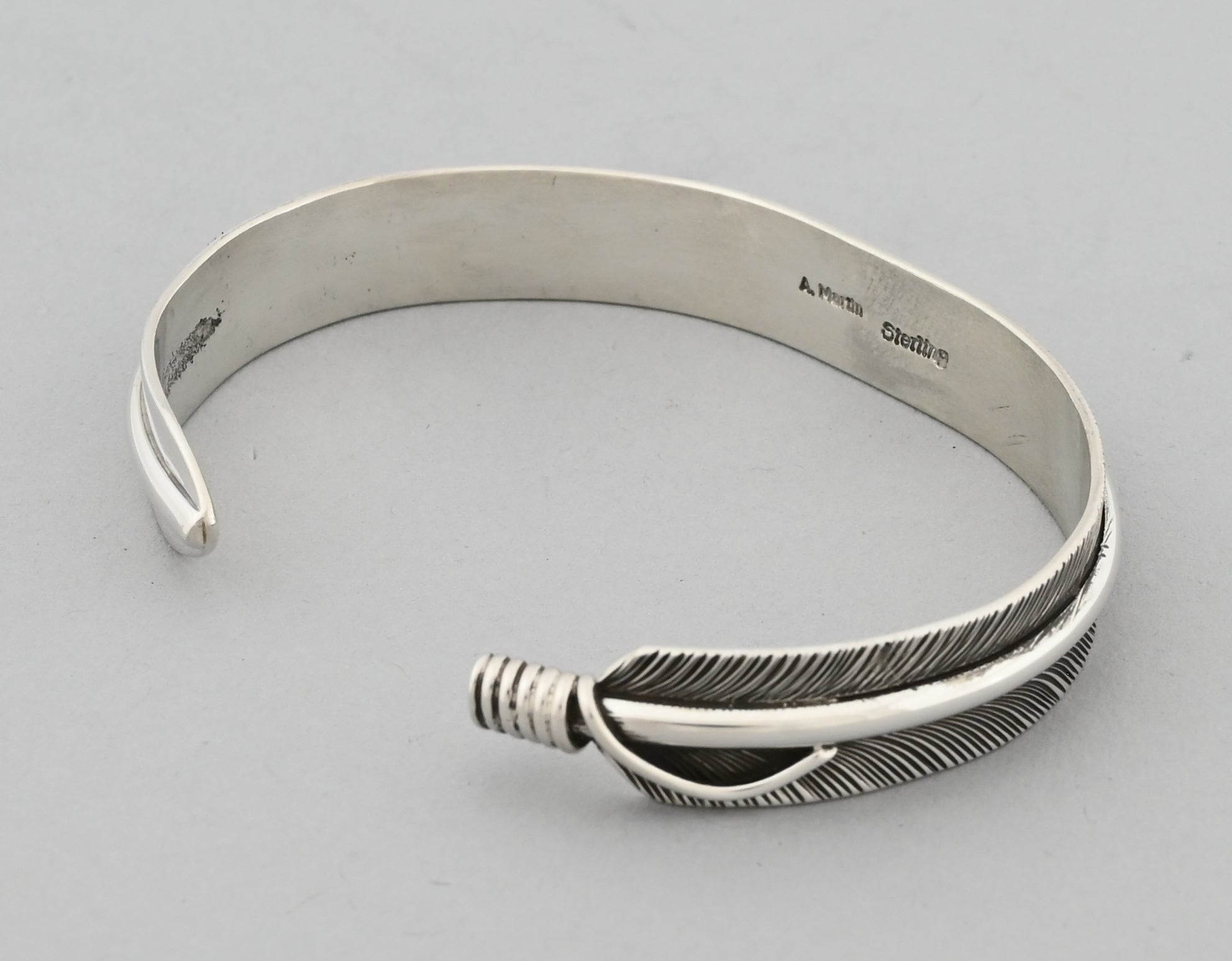 Bracelet with Medium Feather by Angela Martin