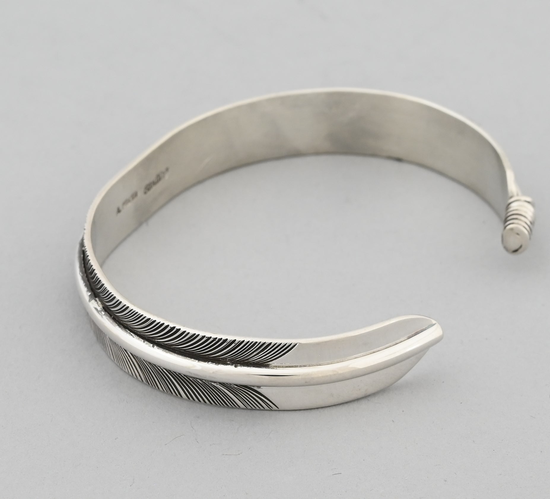 Bracelet with Medium Feather by Angela Martin