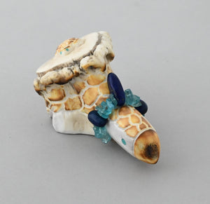Turtle Fetish with Necklace and Baby by Robert Weahkee