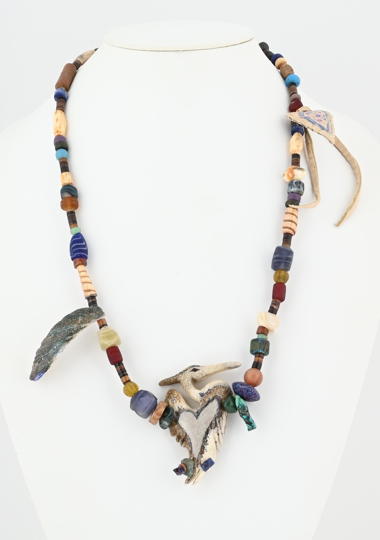 "The Grandmother" Blue Heron Necklace by Lee Courtney