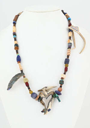 "The Grandmother" Blue Heron Necklace by Lee Courtney