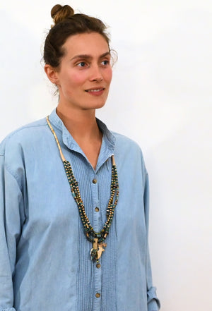 "Bugling Wapiti" Elk Necklace by Linda Lee Courtney