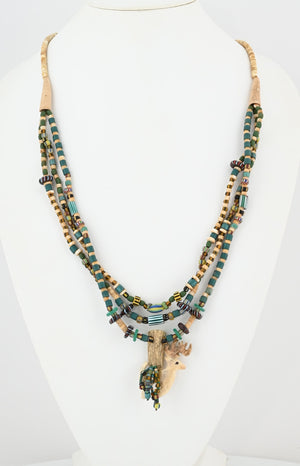 "Bugling Wapiti" Elk Necklace by Linda Lee Courtney