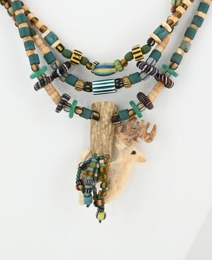 "Bugling Wapiti" Elk Necklace by Linda Lee Courtney