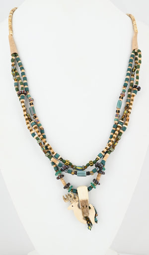 "Bugling Wapiti" Elk Necklace by Linda Lee Courtney