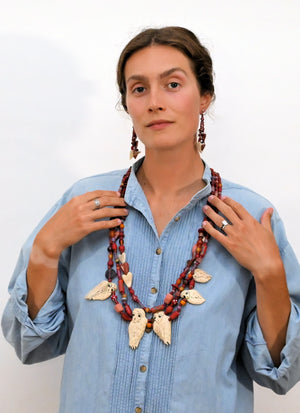 "Barn Owl" Necklace by Linda Lee Courtney