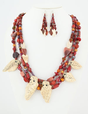 "Barn Owl" Necklace by Linda Lee Courtney