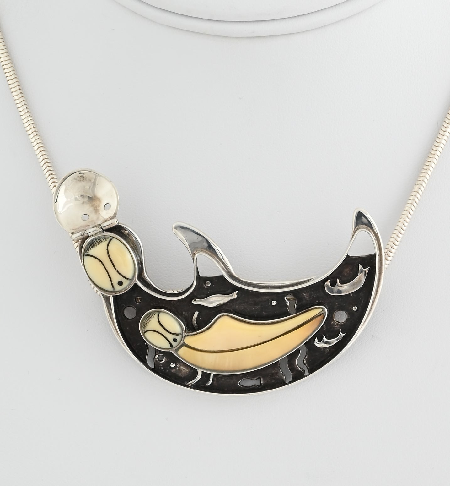 Female Sea Otter Pin/Pendant by Denise Wallace