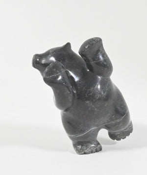 Dancing Polar Bear by Markusie Papigatuk of Kinngait, Nunavut, Canada